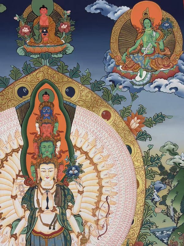 Avalokiteshvara Thangka Painting - Art Of Tibet