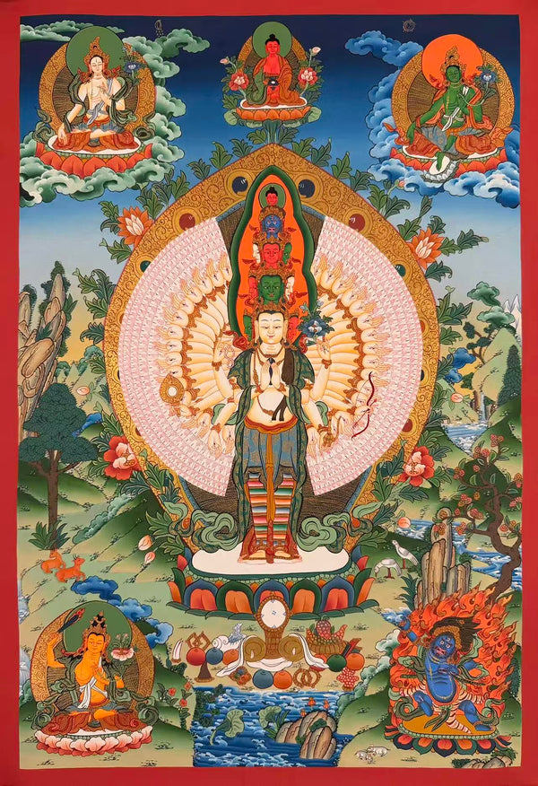 Avalokiteshvara Thangka Painting - Art Of Tibet