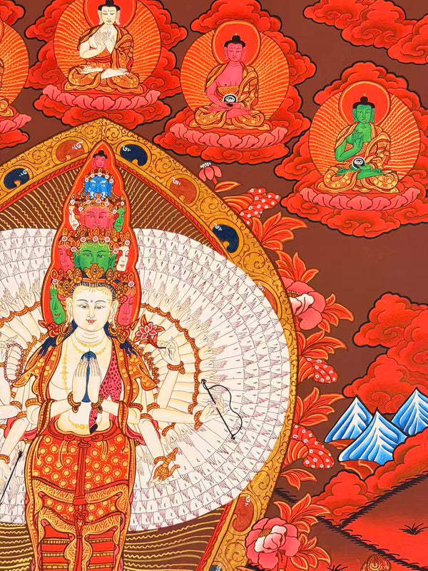 Avalokiteshvara Thangka Painting - Art Of Tibet