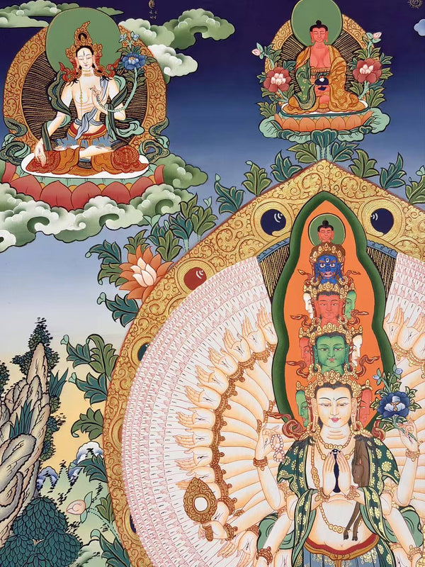 Avalokiteshvara Thangka Painting - Art Of Tibet