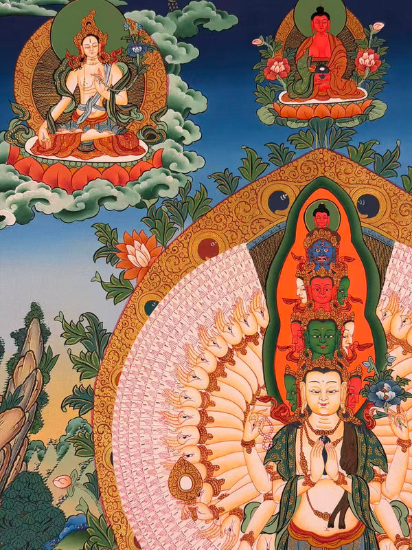 Avalokiteshvara Thangka Painting - Art Of Tibet