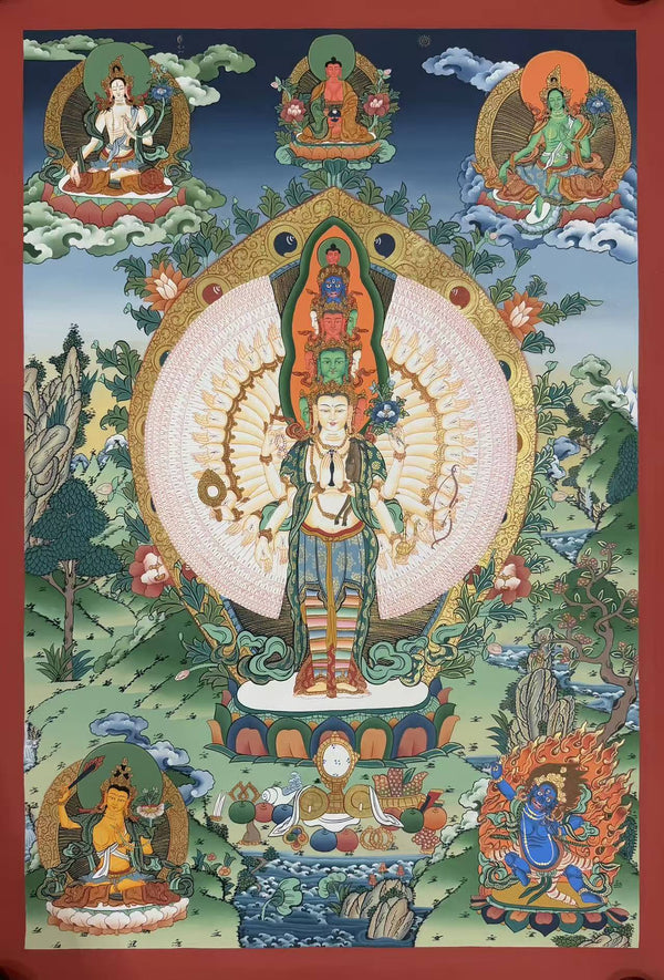 Avalokiteshvara Thangka Painting - Art Of Tibet
