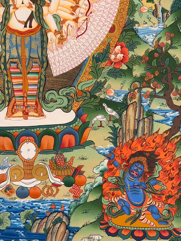 Avalokiteshvara Thangka Painting - Art Of Tibet