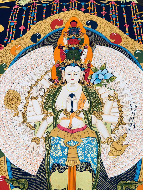 Avalokiteshvara Thangka Painting - Art Of Tibet