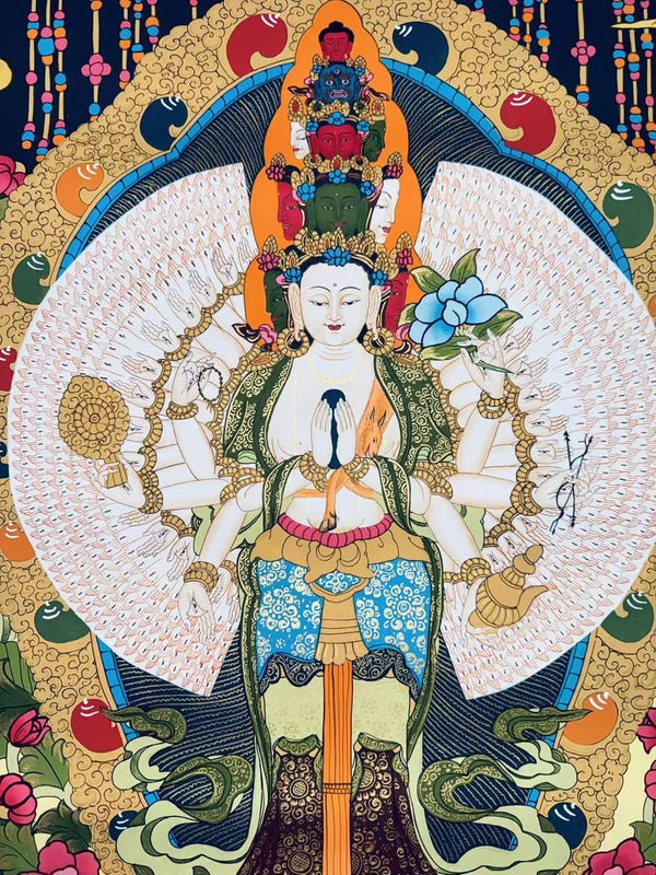 Avalokiteshvara Thangka Painting - Art Of Tibet