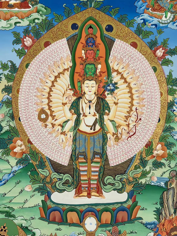 Avalokiteshvara Thangka Painting - Art Of Tibet