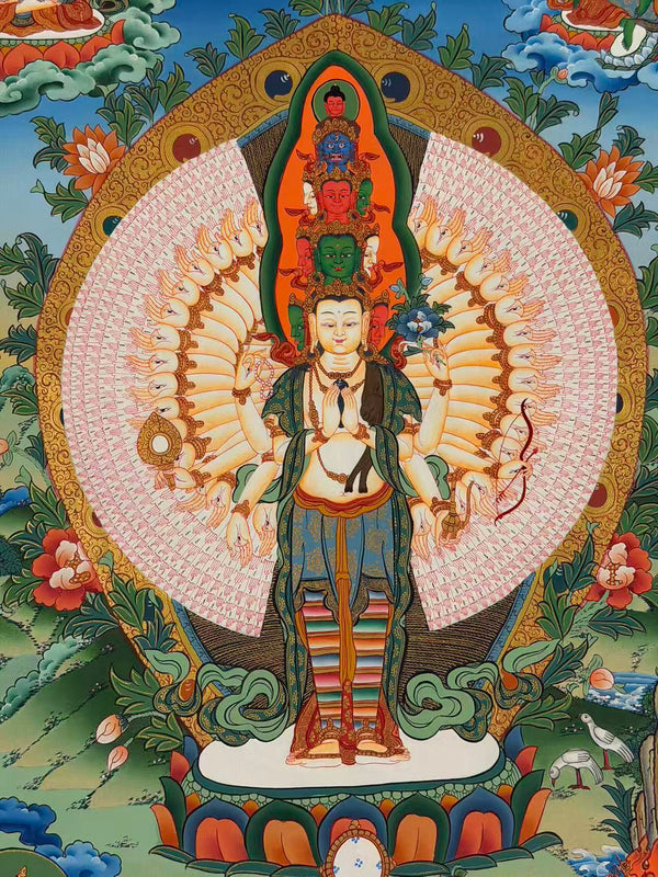 Avalokiteshvara Thangka Painting - Art Of Tibet