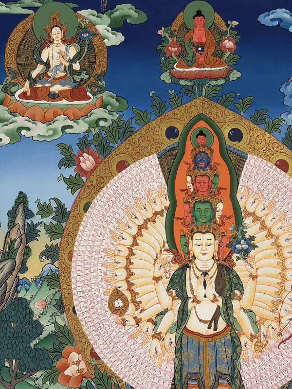 Avalokiteshvara Thangka Painting - Art Of Tibet