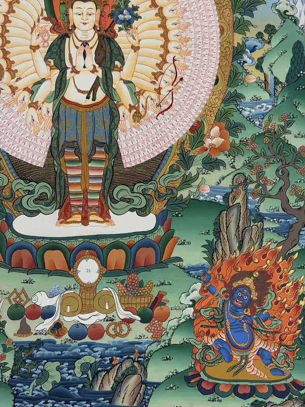 Avalokiteshvara Thangka Painting - Art Of Tibet