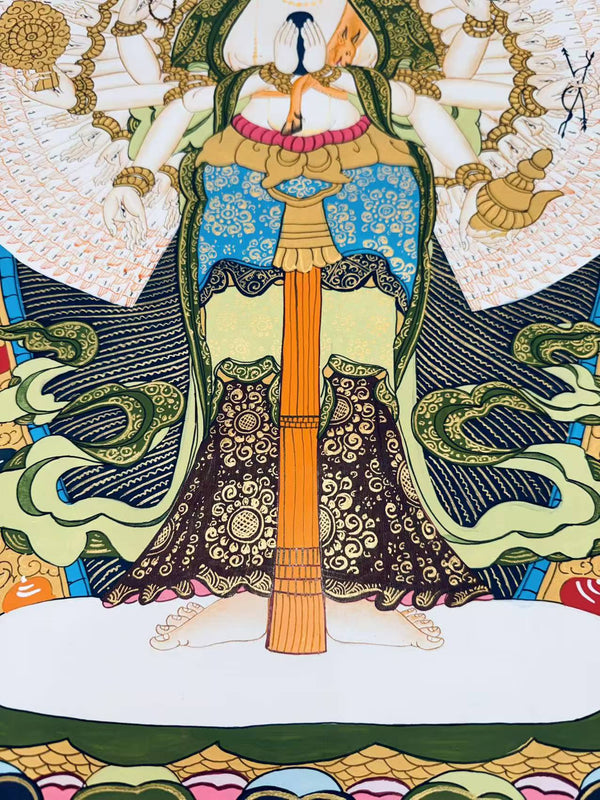 Avalokiteshvara Thangka Painting - Art Of Tibet