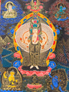 Avalokiteshvara Thangka Painting - Silk Framed - Art Of Tibet