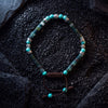 Moss Agate & Tibetan Turquoise Heishi Beads Bracelet