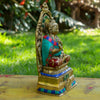 Blessing Buddha Bronze Statue with Stone Inlaid - Art Of Tibet