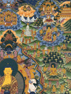 Buddha Life Story Large Thangka - Art Of Tibet