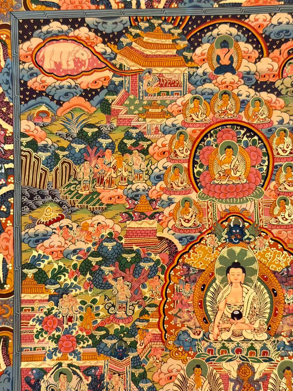Buddha Life Story Thangka - Art Of Tibet