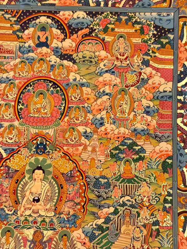 Buddha Life Story Thangka - Art Of Tibet
