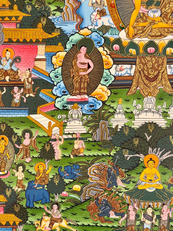 Buddha Life Story Thangka - Art Of Tibet