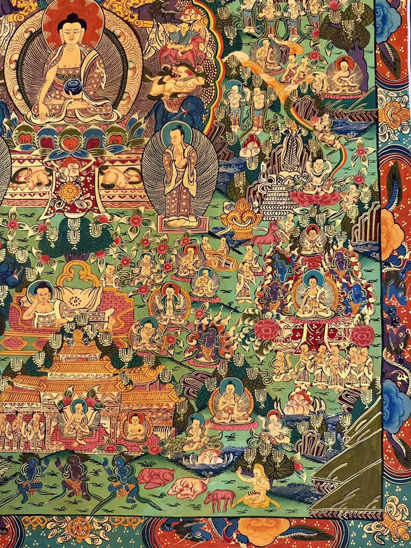 Buddha Life Story Thangka - Art Of Tibet