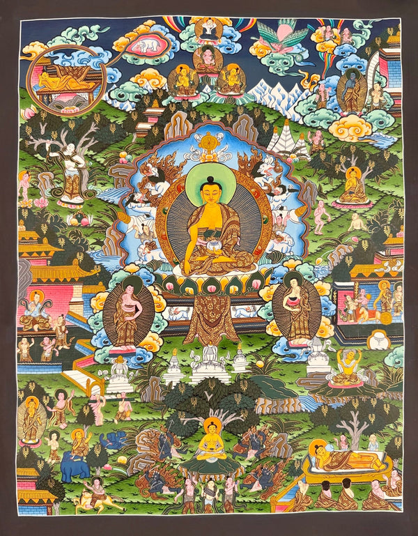 Buddha Life Story Thangka - Art Of Tibet