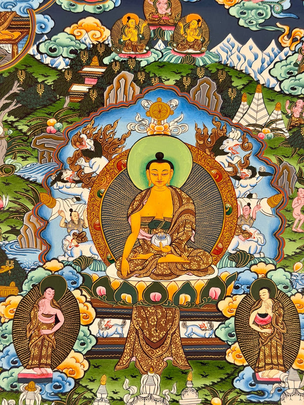 Buddha Life Story Thangka - Art Of Tibet