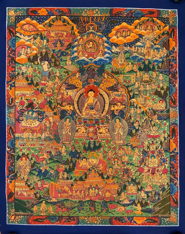 Buddha Life Story Thangka - Art Of Tibet