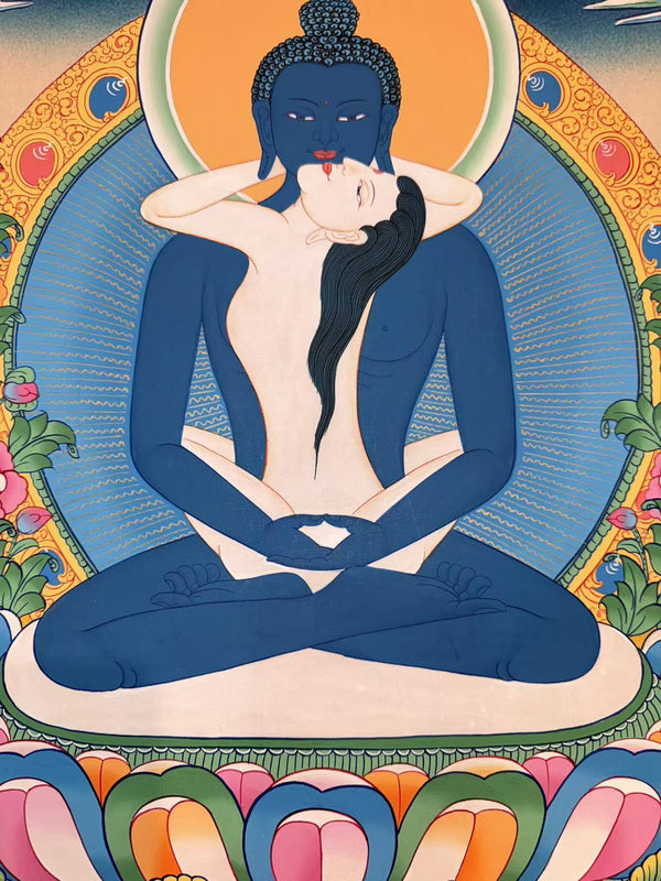 Buddha Shakti Yab-Yum Tibetan Thangka Painting - Art Of Tibet