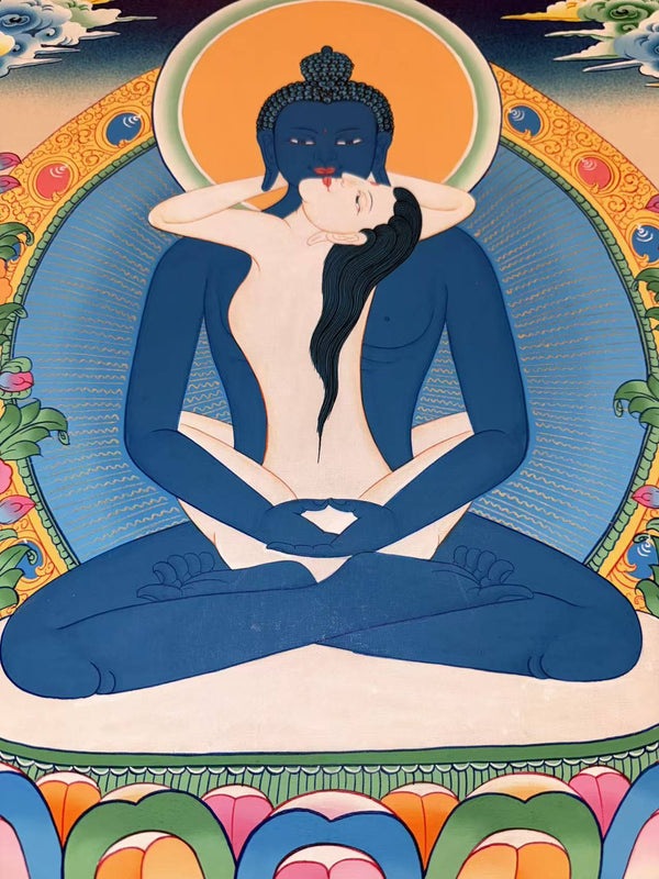 Buddha Shakti Yab-Yum Tibetan Thangka Painting - Art Of Tibet