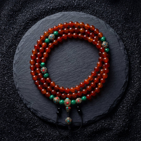 Carnelian Creativity Mala - Art Of Tibet