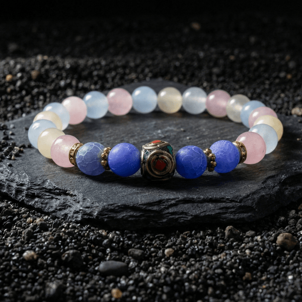 Chalcedony with Dragon Vein Balance Bracelet - Art Of Tibet