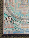 Chenrezig Mandala Silver Thangka - Art Of Tibet