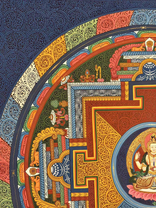 Chenrezig Mandala Thangka - Art Of Tibet
