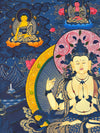 Chenrezig Masterpiece Large Thangka Painting - Art Of Tibet