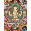Chenrezig Masterpiece Large Thangka Painting - Art Of Tibet