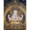 Chenrezig Masterpiece Thangka Painting - Art Of Tibet