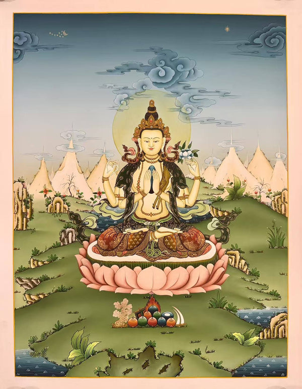 Chenrezig Thangka - Art Of Tibet