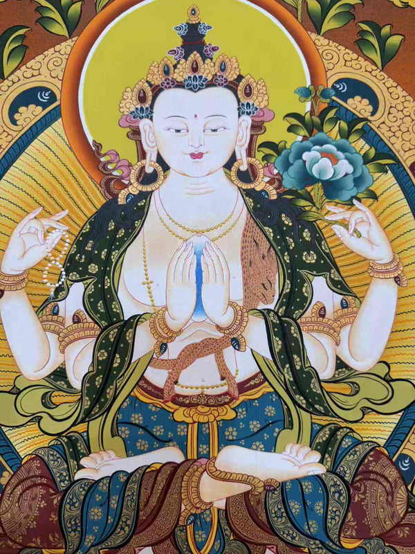 Chenrezig Thangka - Art Of Tibet
