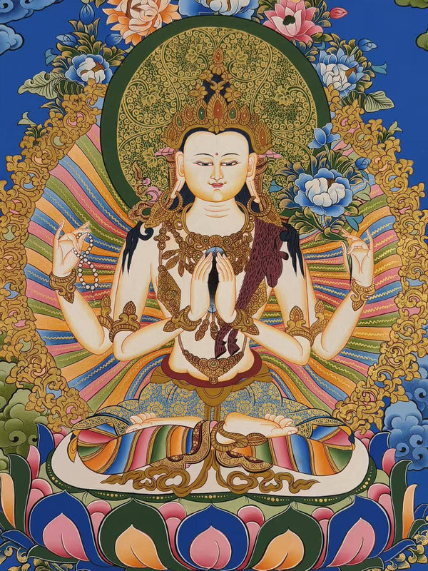 Chenrezig Thangka - Art Of Tibet