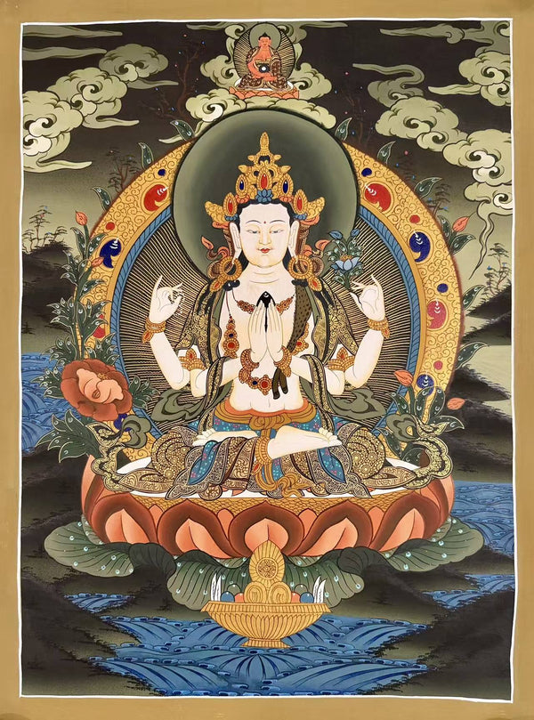 Chenrezig Thangka - Art Of Tibet