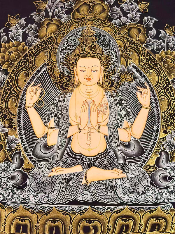 Chenrezig Thangka - Art Of Tibet