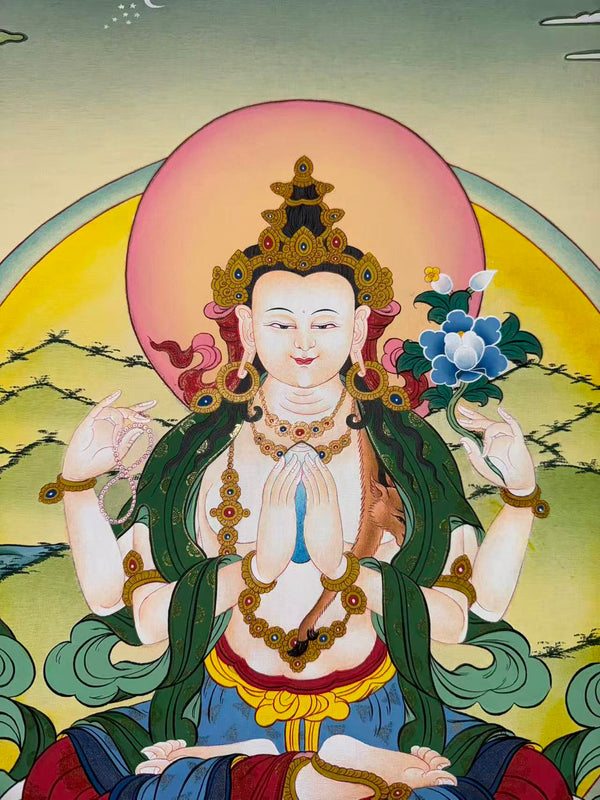 Chenrezig Thangka - Art Of Tibet