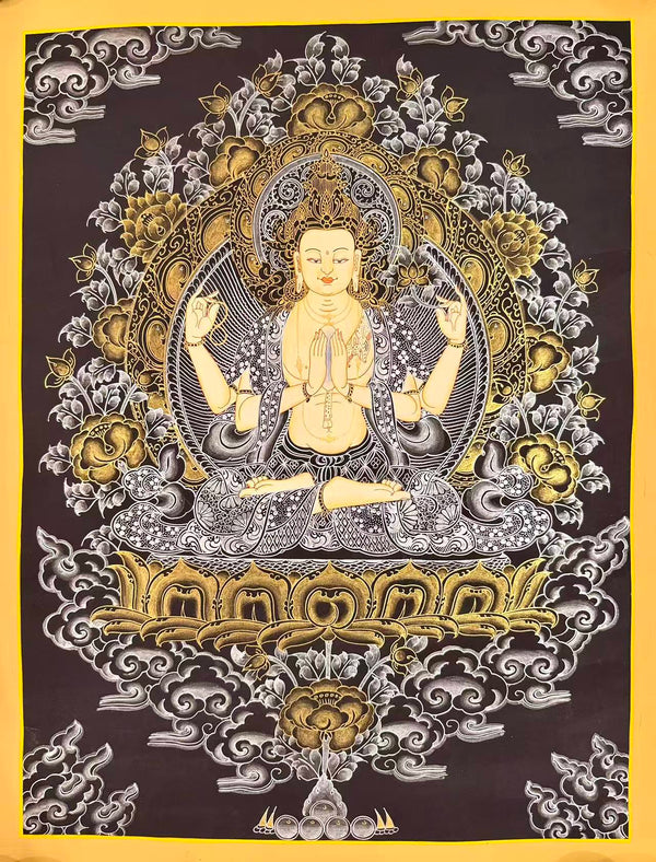 Chenrezig Thangka - Art Of Tibet