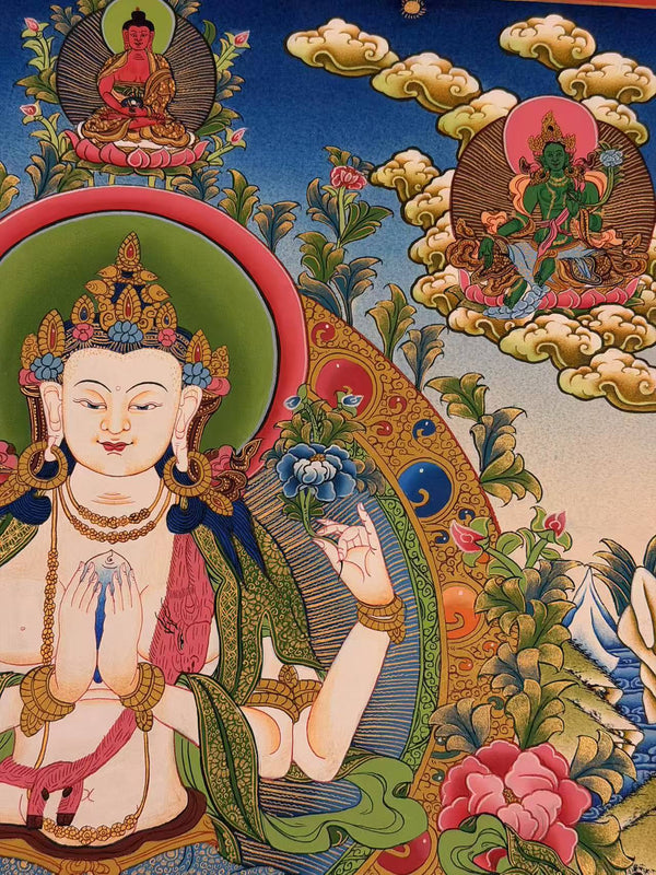 Chenrezig Thangka - Art Of Tibet
