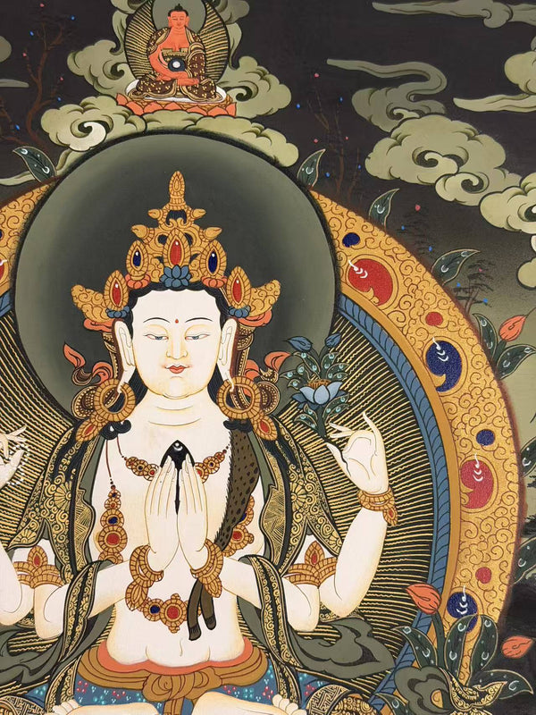 Chenrezig Thangka - Art Of Tibet