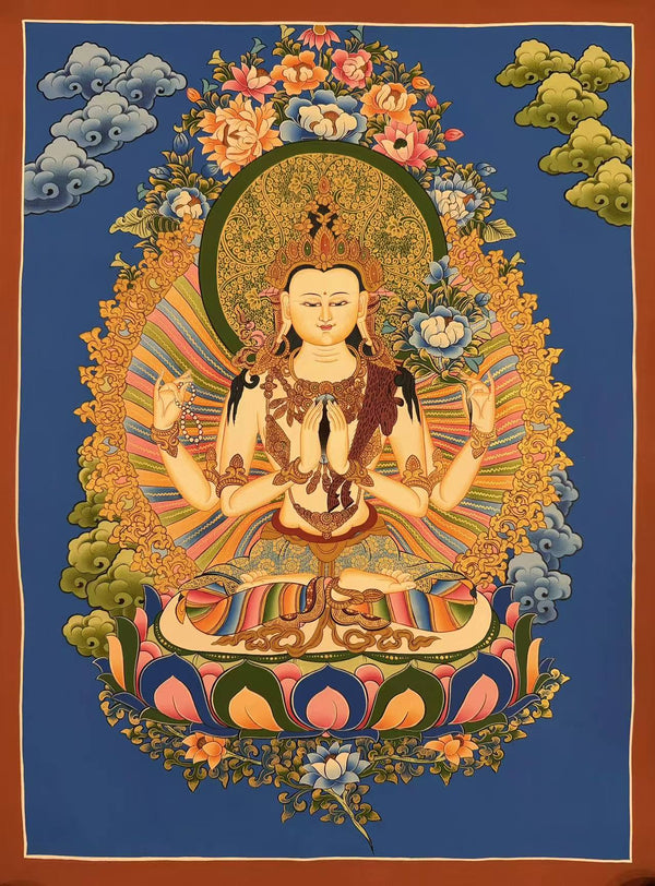 Chenrezig Thangka - Art Of Tibet