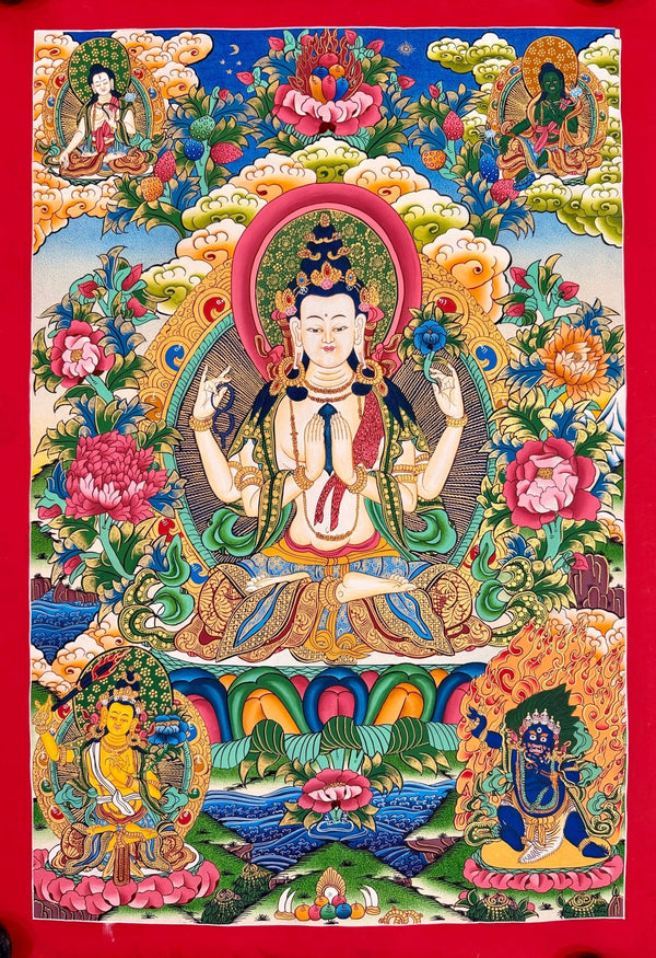Chenrezig Thangka - Art Of Tibet
