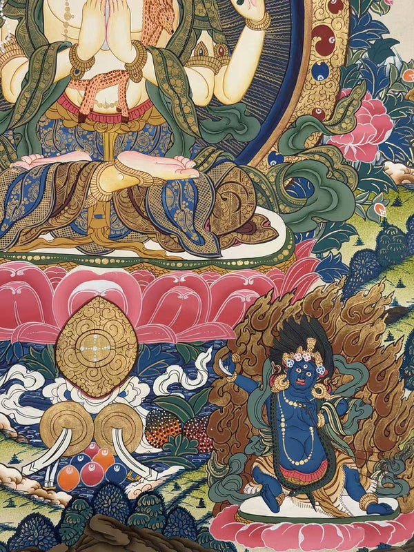 Chenrezig Thangka - Art Of Tibet