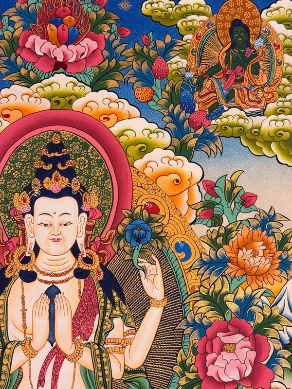 Chenrezig Thangka - Art Of Tibet