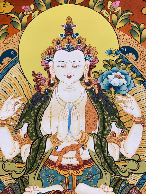 Chenrezig Thangka - Art Of Tibet