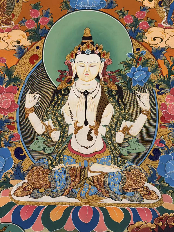 Chenrezig Thangka - Art Of Tibet