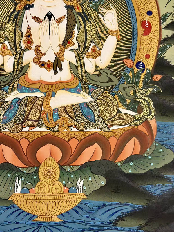 Chenrezig Thangka - Art Of Tibet
